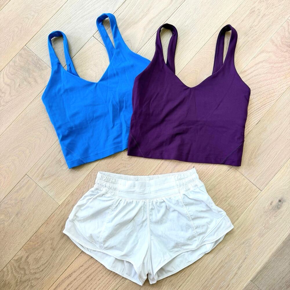 Lululemon Align Tank Lot + Hotty Hot Shorts Women’s Size 4 Small